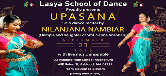 UPASANA - Bharatanatyam Solo Recital by Nilanjana Nambiar 23 September, 2023